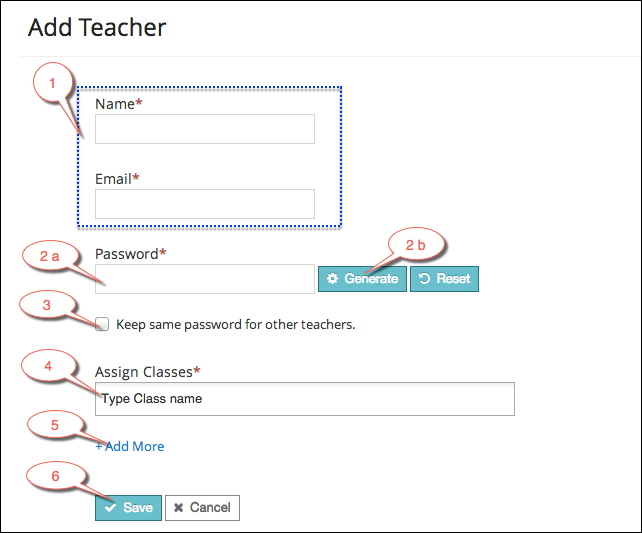 Add teacher