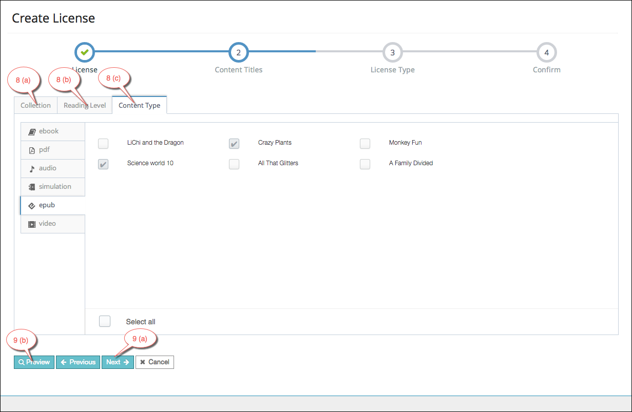 Create License step 2