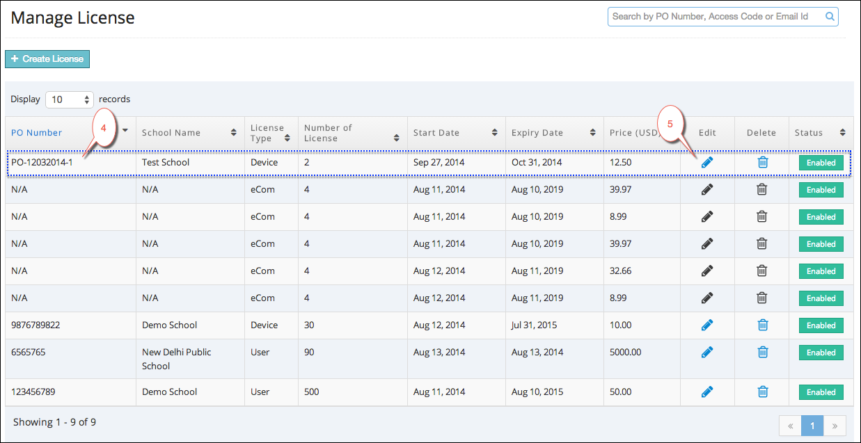 Manage list