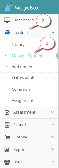 Manage content