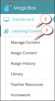 Manage content