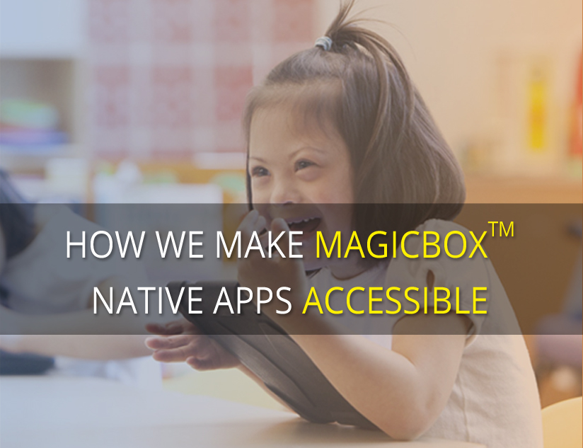 How We Make MagicBox<sup></noscript>TM</sup> Native Apps Accessible