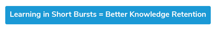 learning in short bursts = better knowledge retention