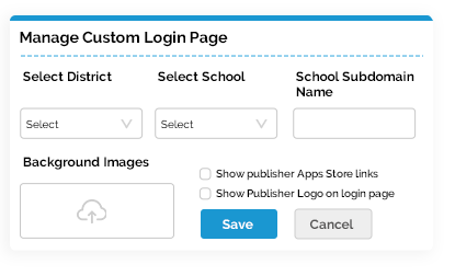 Custom logins for academic institutions