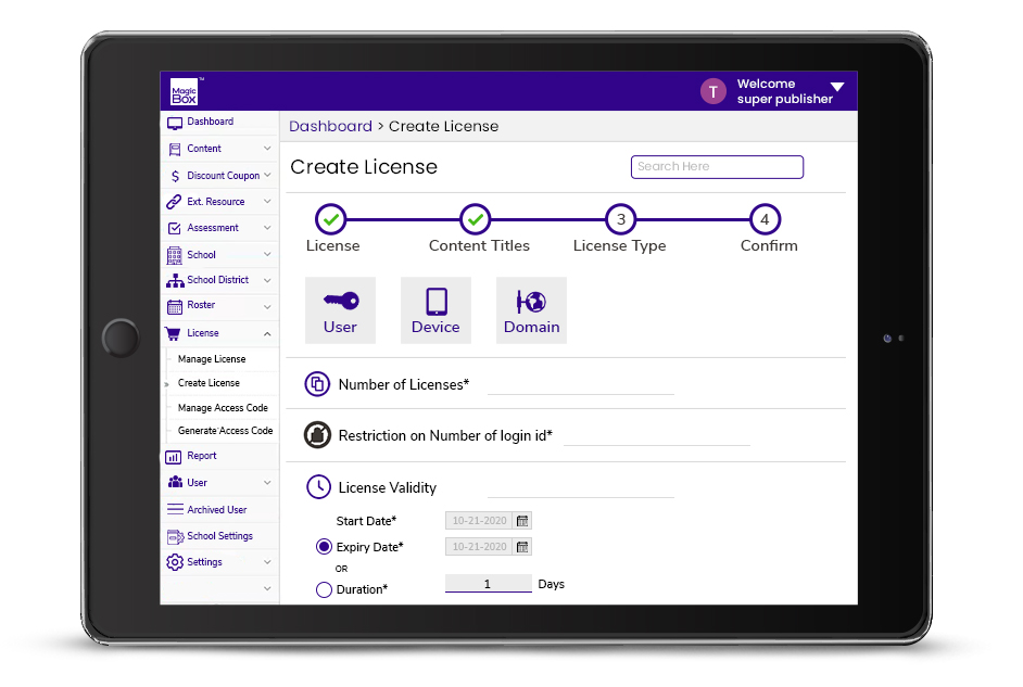 DRM and License Management MagicBox