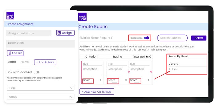 create effective rubrics with MagicBox