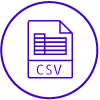 import/export data via CSV templates